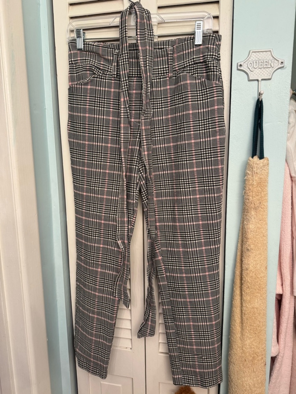 Jules & Leopold Black, Gray & Pink Plaid Trousers